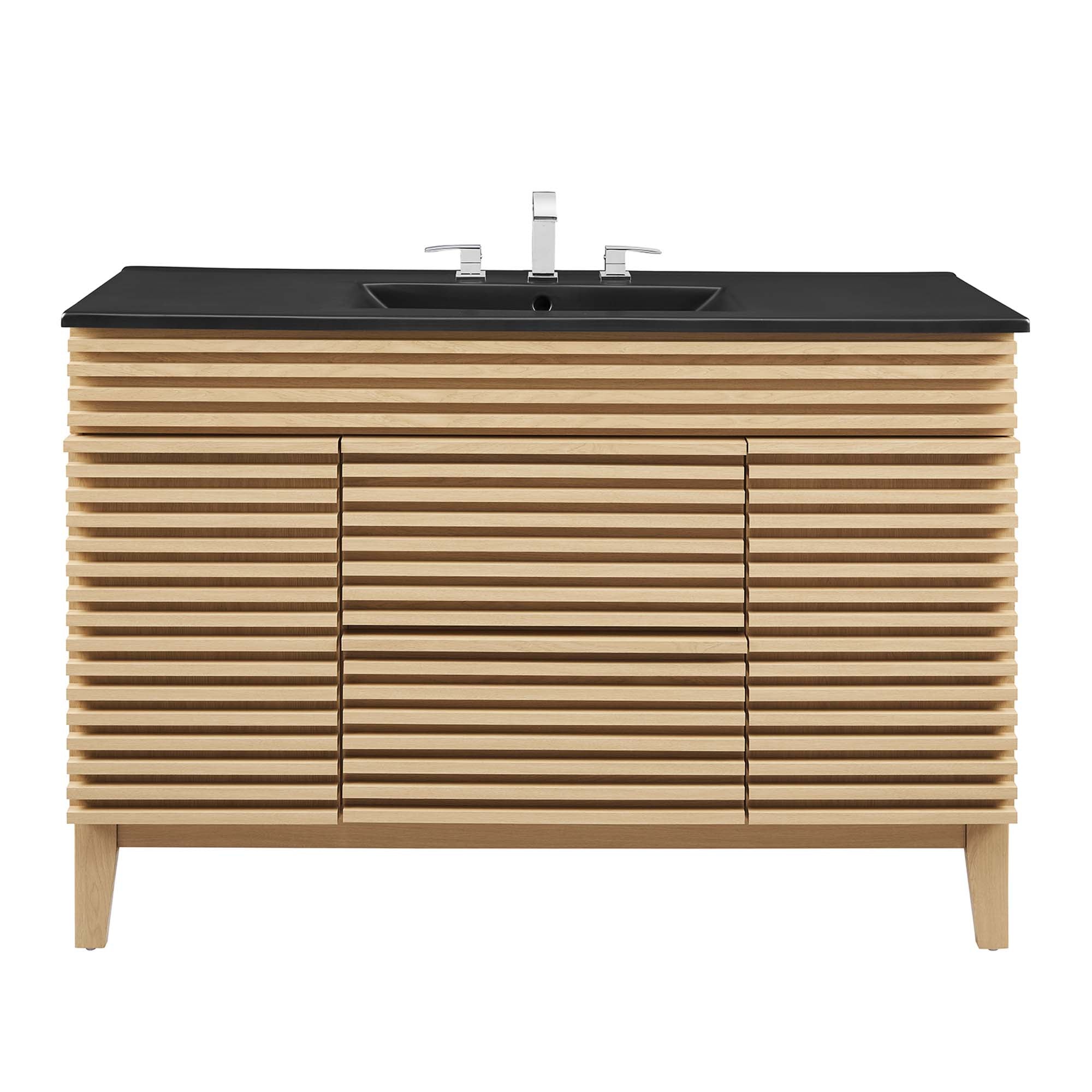 Render 48" Single Sink Bathroom Vanity - Oak Black