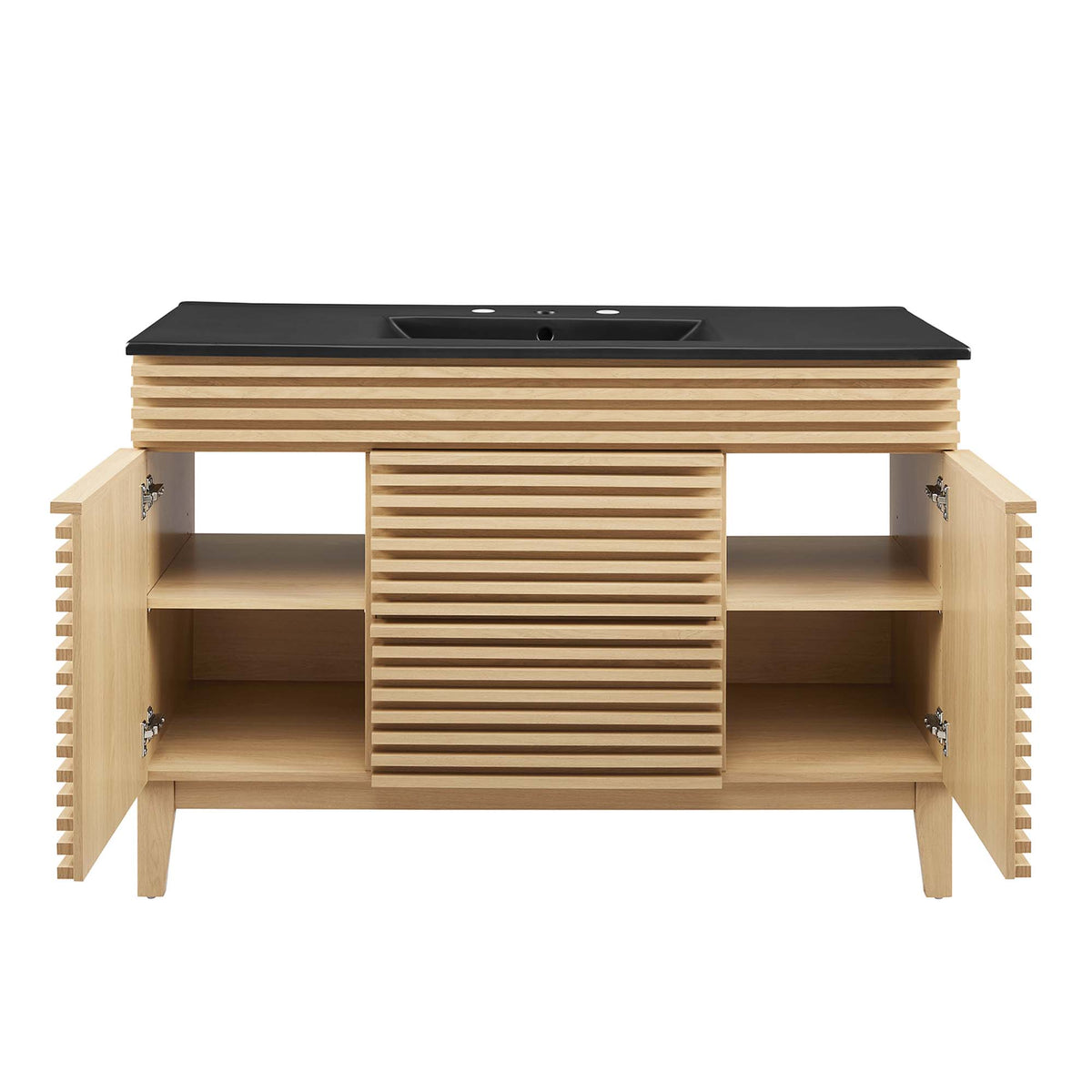 Render 48" Single Sink Bathroom Vanity - Oak Black