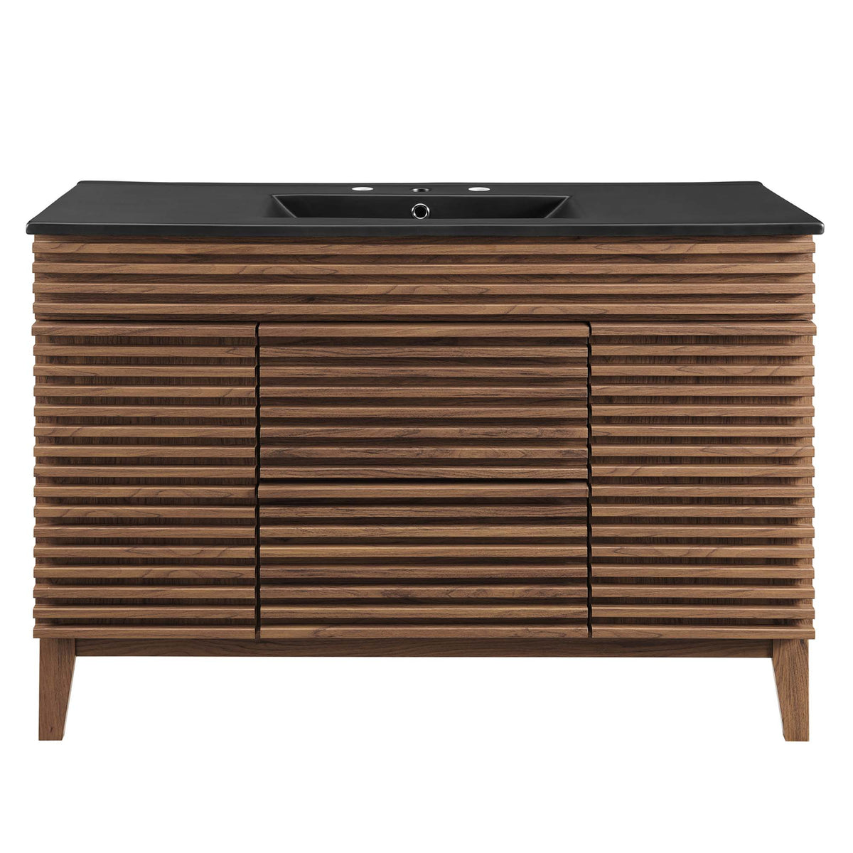 Render 48" Single Sink Bathroom Vanity - Walnut Black