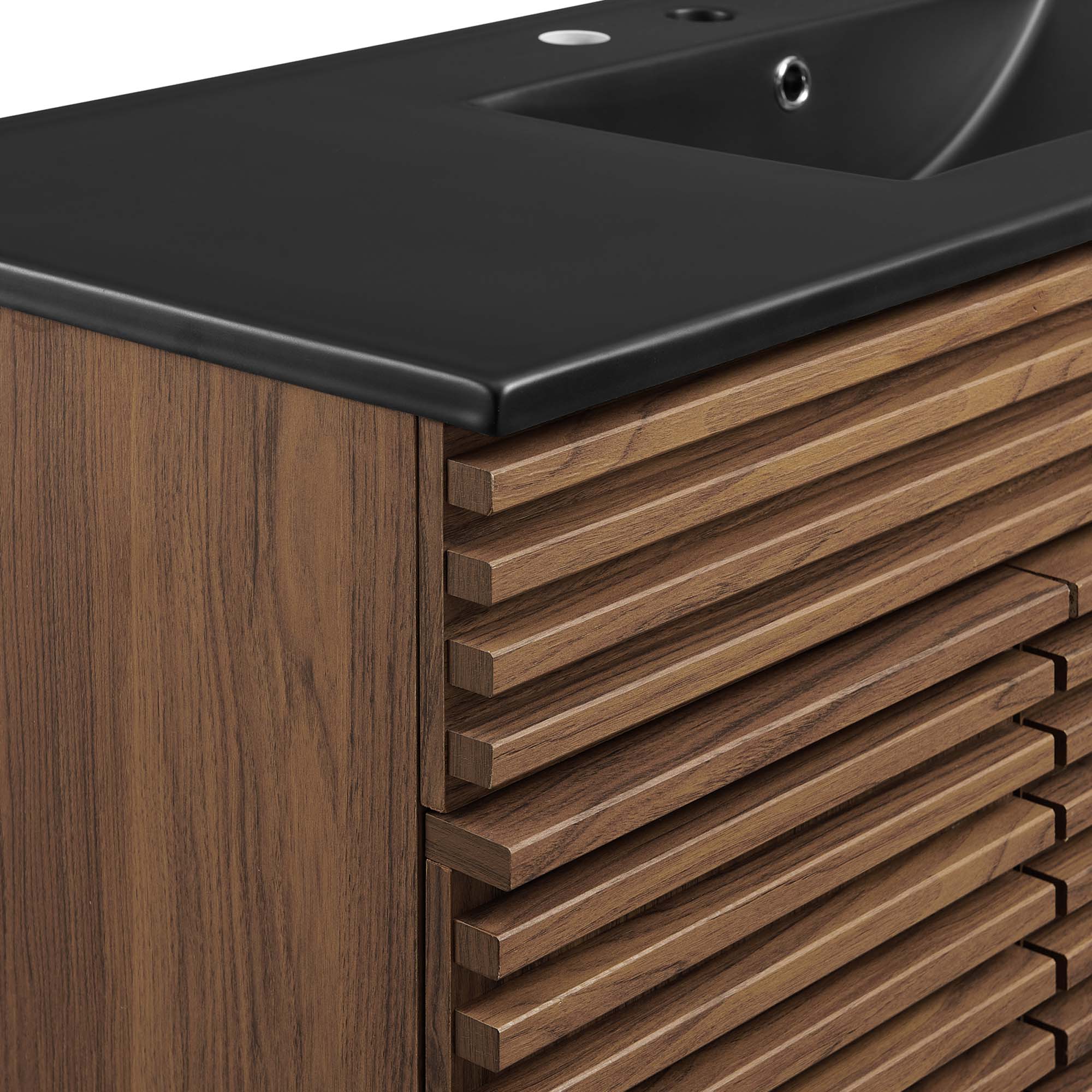 Render 48" Single Sink Bathroom Vanity - Walnut Black