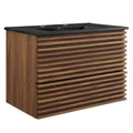 Render 30" Wall-Mount Bathroom Vanity - Walnut Black