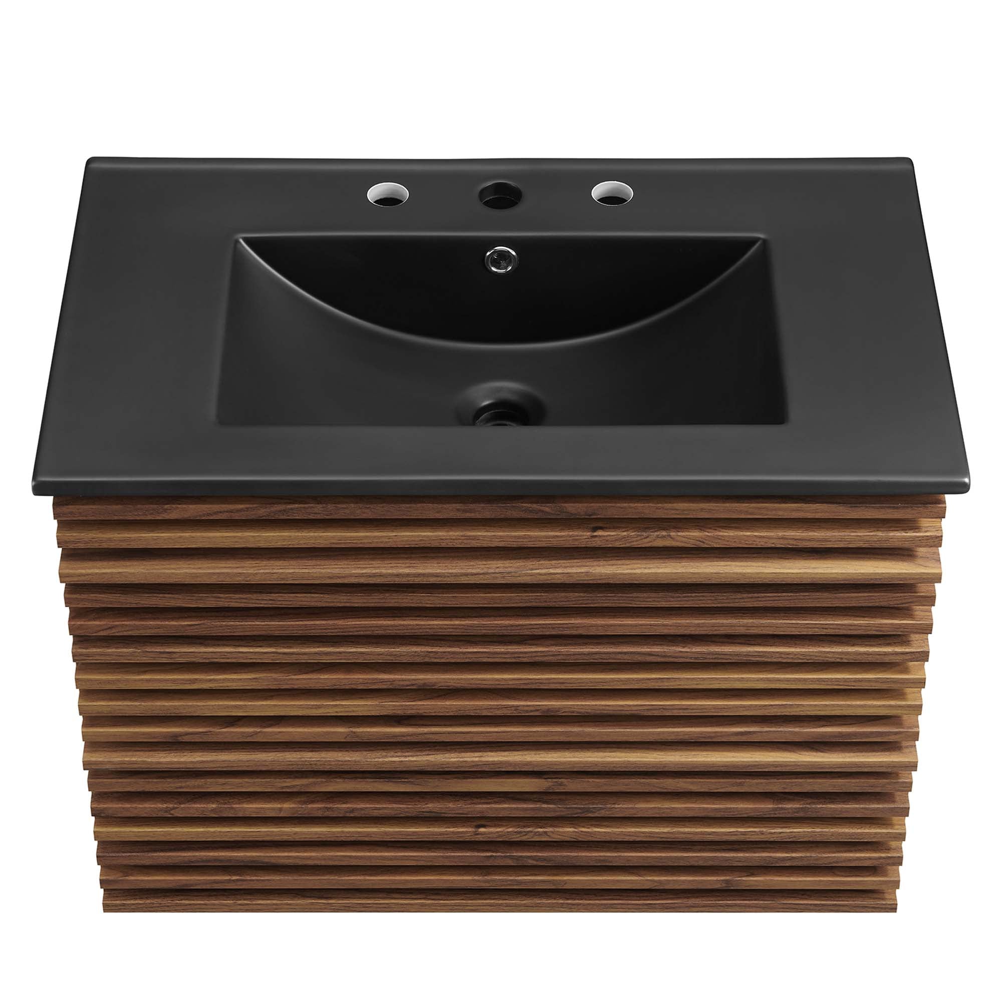 Render 30" Wall-Mount Bathroom Vanity - Walnut Black