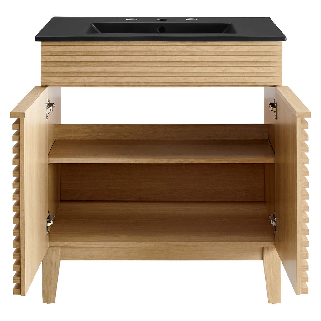 Render 30" Bathroom Vanity - Oak Black