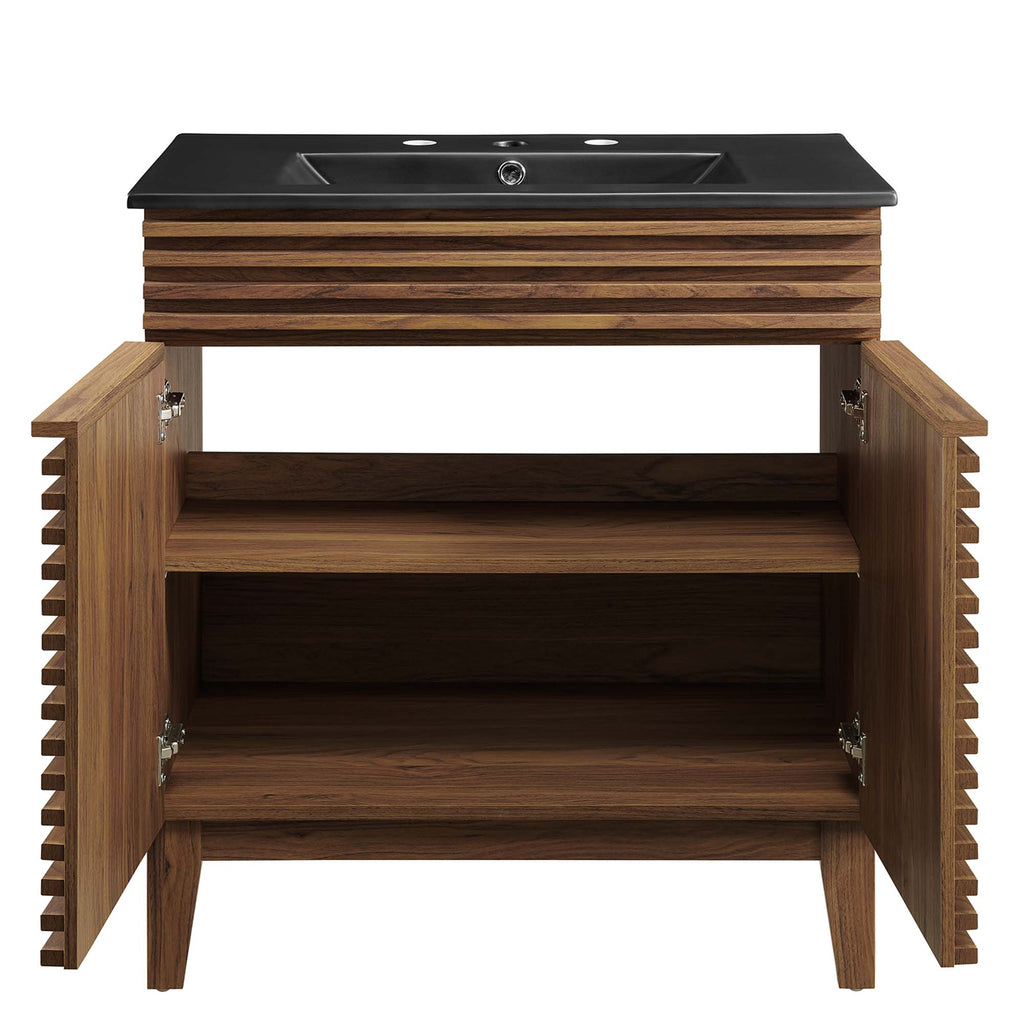 Render 30" Bathroom Vanity - Walnut Black