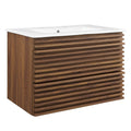 Render 30" Wall-Mount Bathroom Vanity - Walnut White