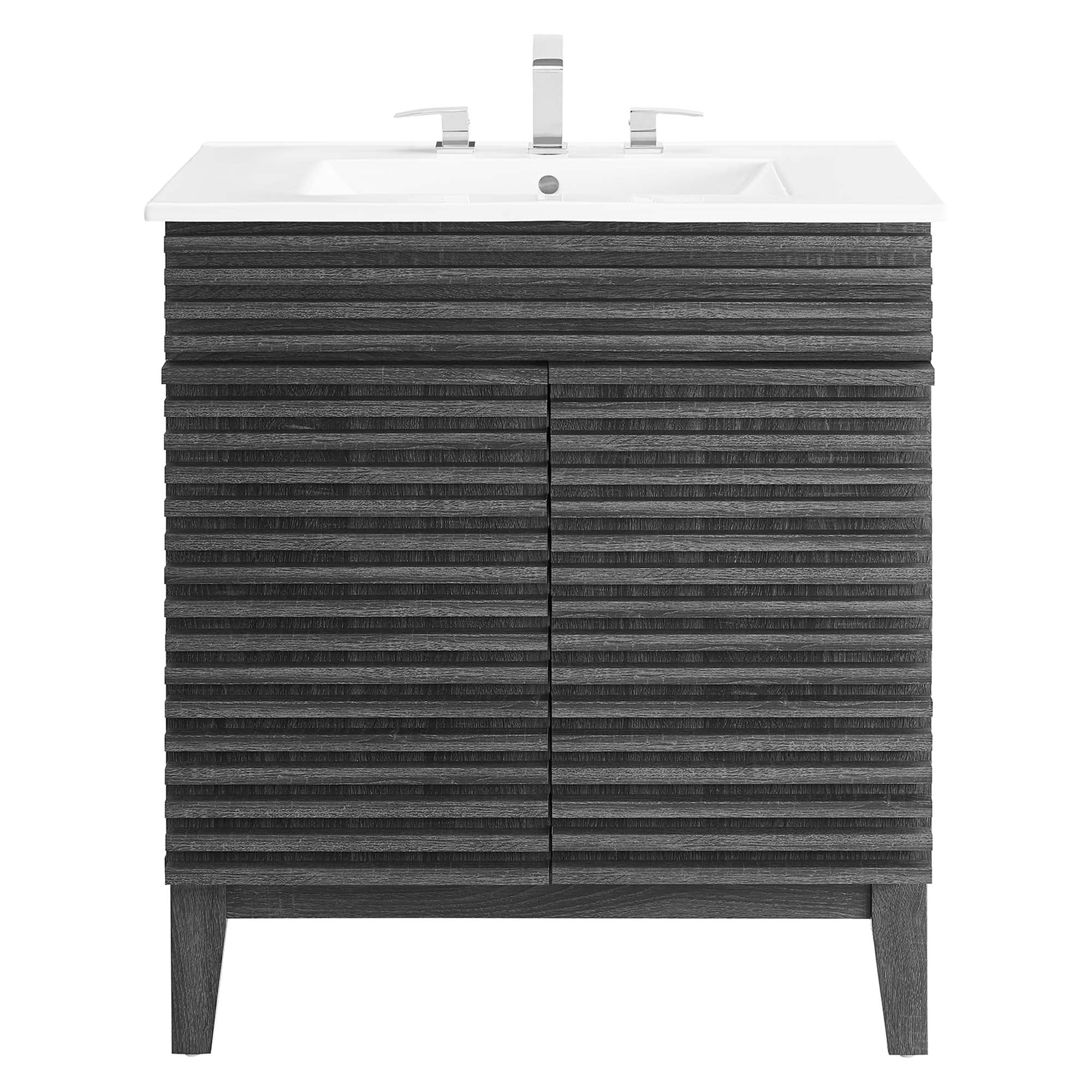 Render 30" Bathroom Vanity Cabinet - Charcoal White