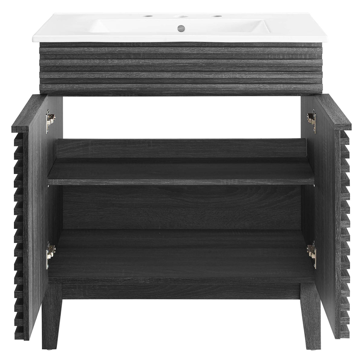 Render 30" Bathroom Vanity Cabinet - Charcoal White