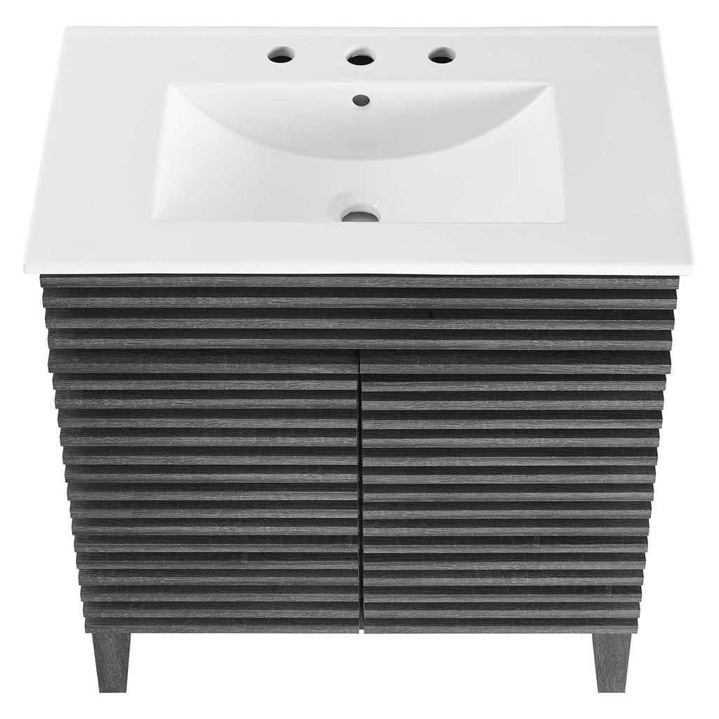 Render 30" Bathroom Vanity Cabinet - Charcoal White