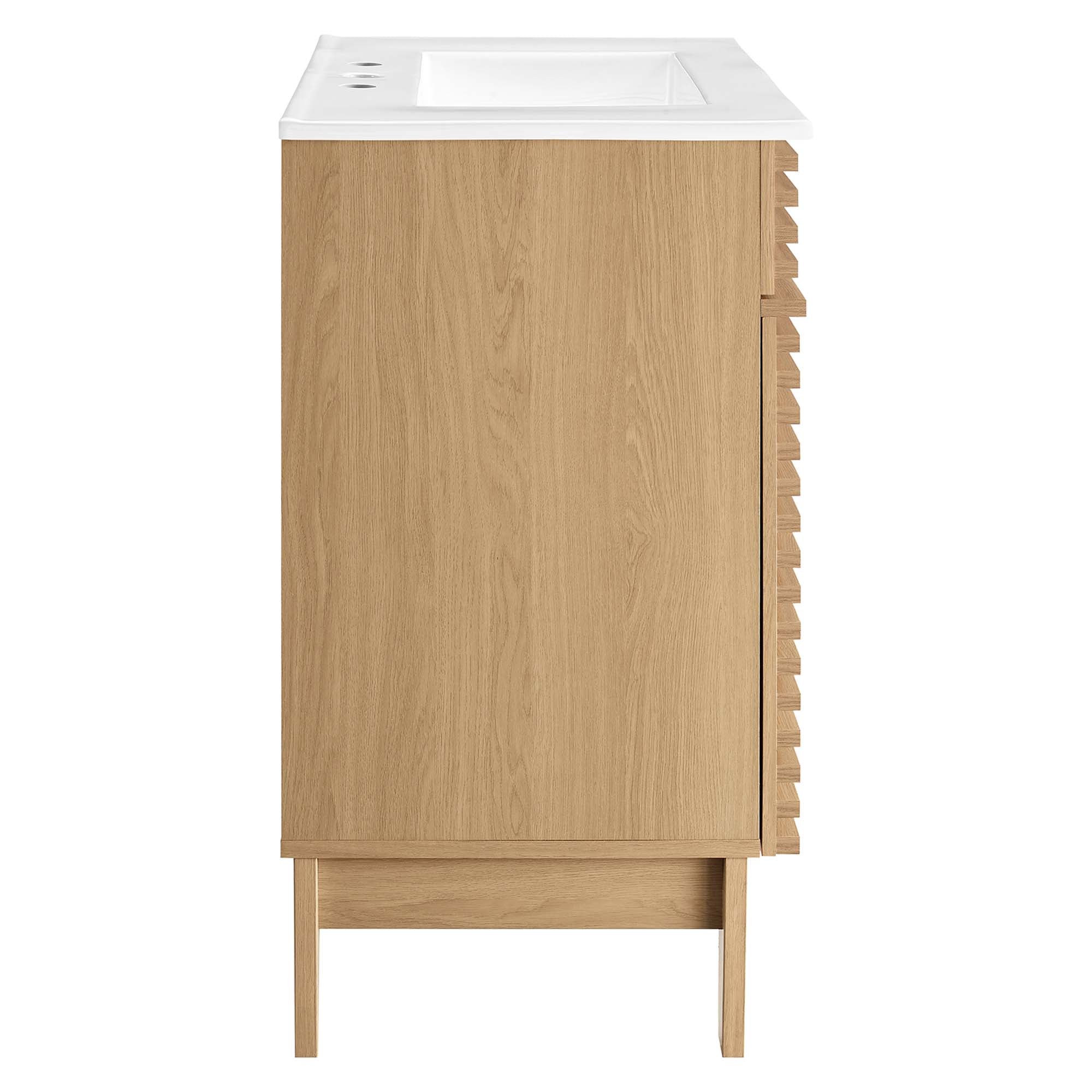 Render 30" Bathroom Vanity Cabinet - Oak White