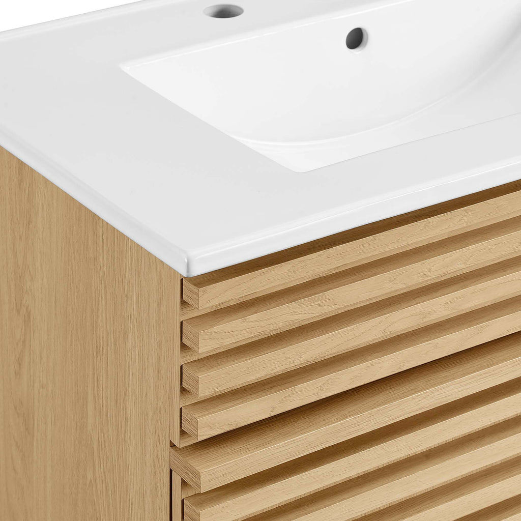 Render 30" Bathroom Vanity Cabinet - Oak White