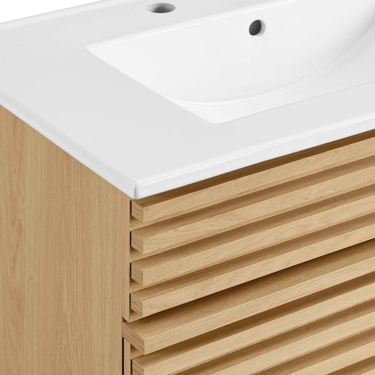 Render 30" Bathroom Vanity Cabinet - Oak White
