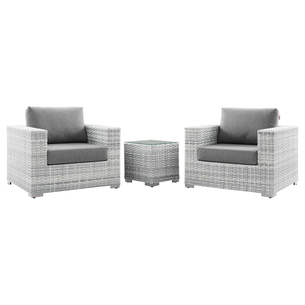 Convene 3-Piece Outdoor Patio Set - Light Gray Gray