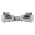 Convene 3-Piece Outdoor Patio Set - Light Gray Gray