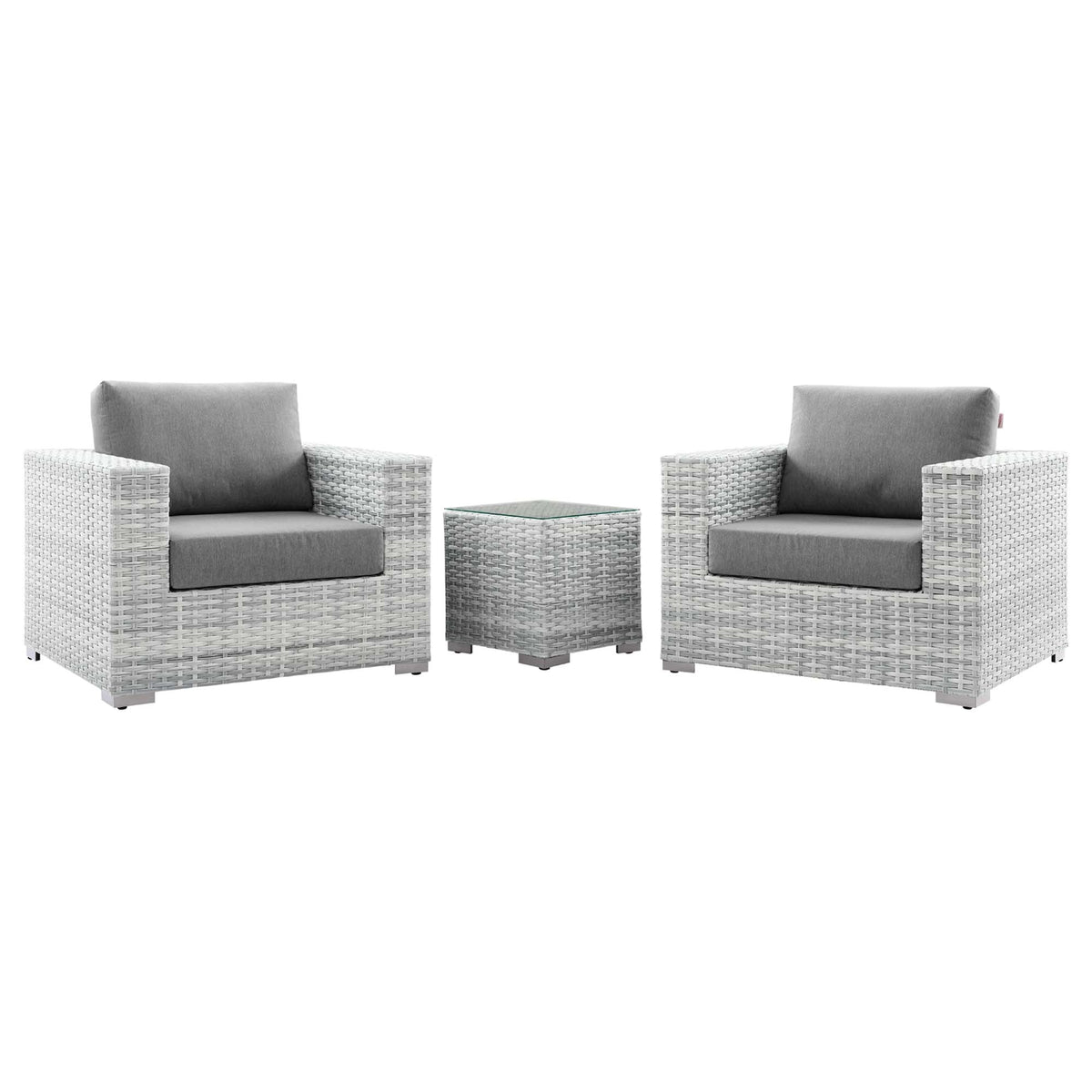 Convene 3-Piece Outdoor Patio Set - Light Gray Gray