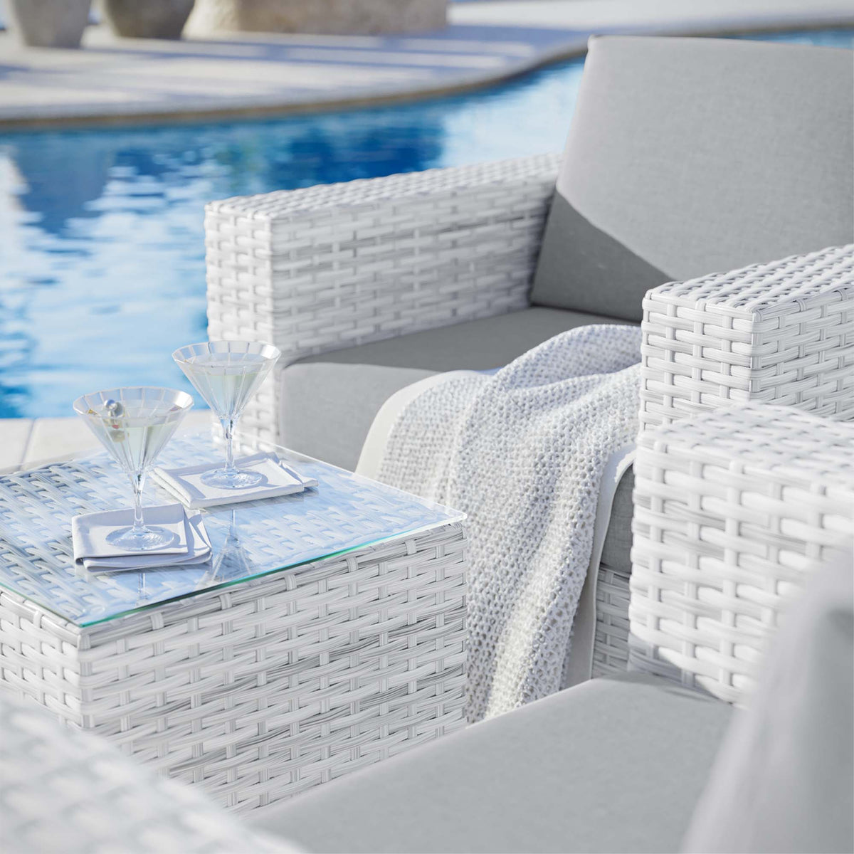Convene 3-Piece Outdoor Patio Set - Light Gray Gray