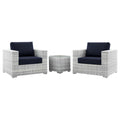 Convene 3-Piece Outdoor Patio Set - Light Gray Navy