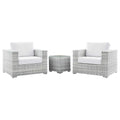 Convene 3-Piece Outdoor Patio Set - Light Gray White