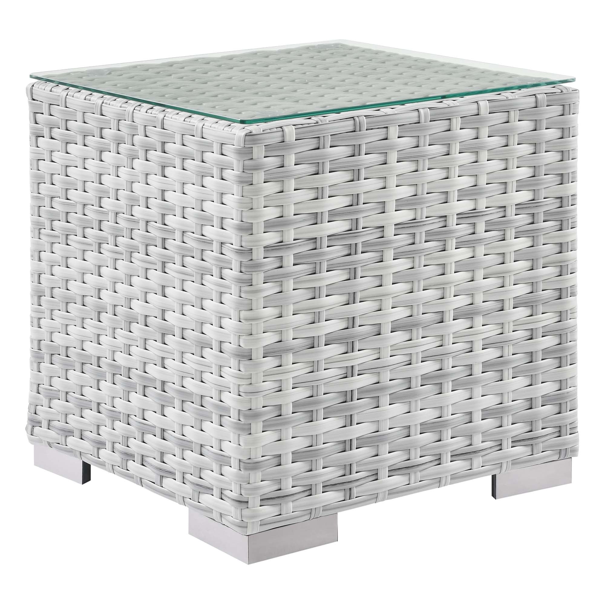 Convene 3-Piece Outdoor Patio Set - Light Gray White