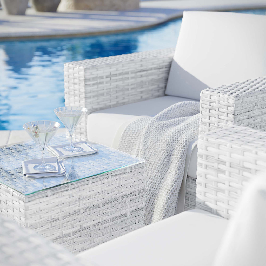 Convene 3-Piece Outdoor Patio Set - Light Gray White