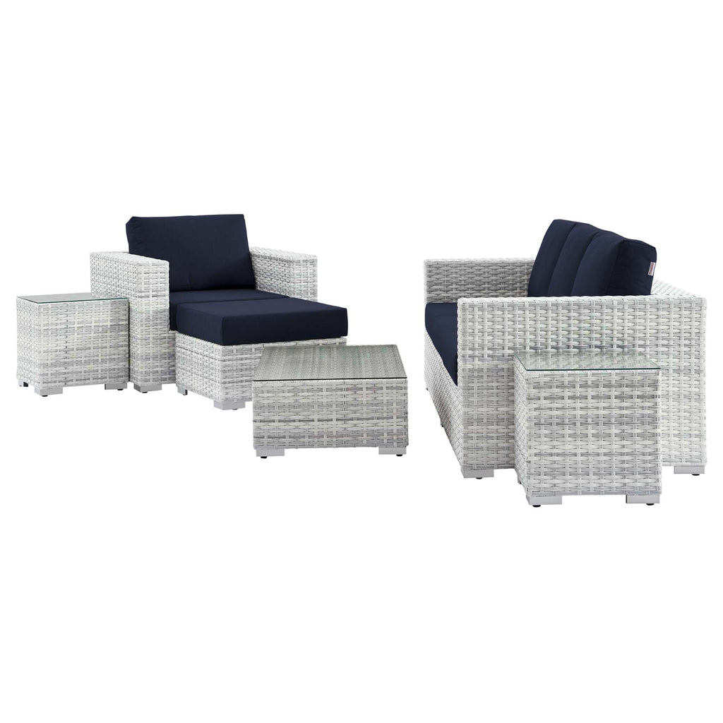 Convene 6-Piece Outdoor Patio Set - Light Gray Navy