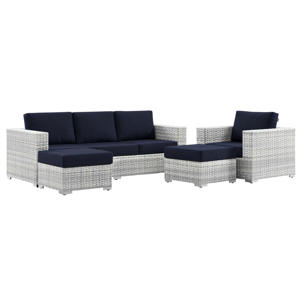 Convene 4-Piece Outdoor Patio Set - Light Gray Navy