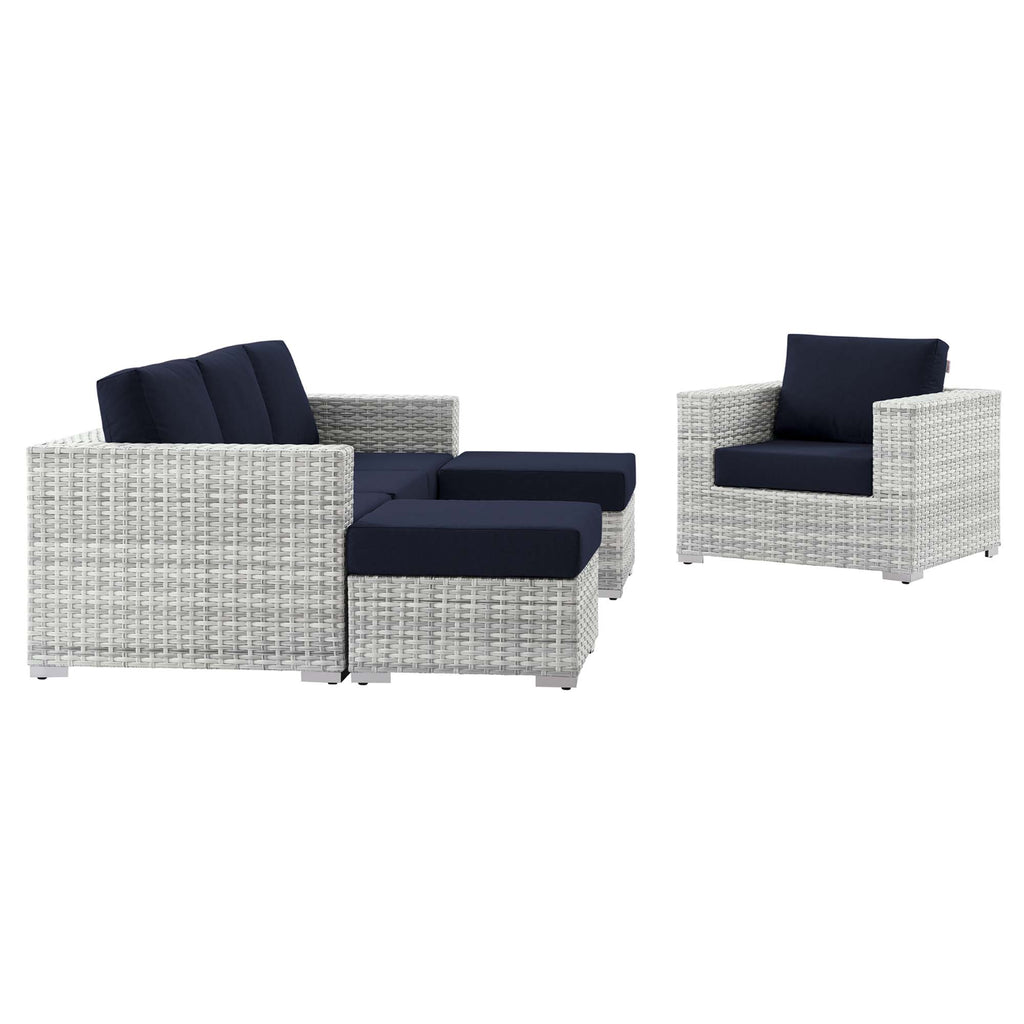 Convene 4-Piece Outdoor Patio Set - Light Gray Navy