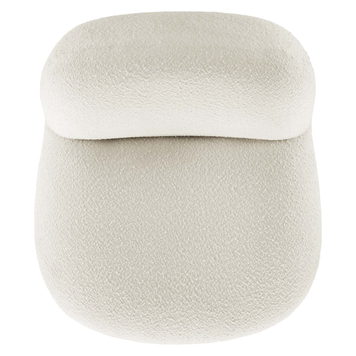 Kindred Boucle Upholstered Upholstered Fabric Swivel Chair - Black Ivory