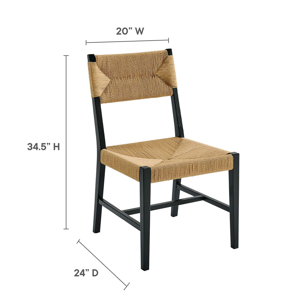 Bodie Wood Dining Chair - Black Natural