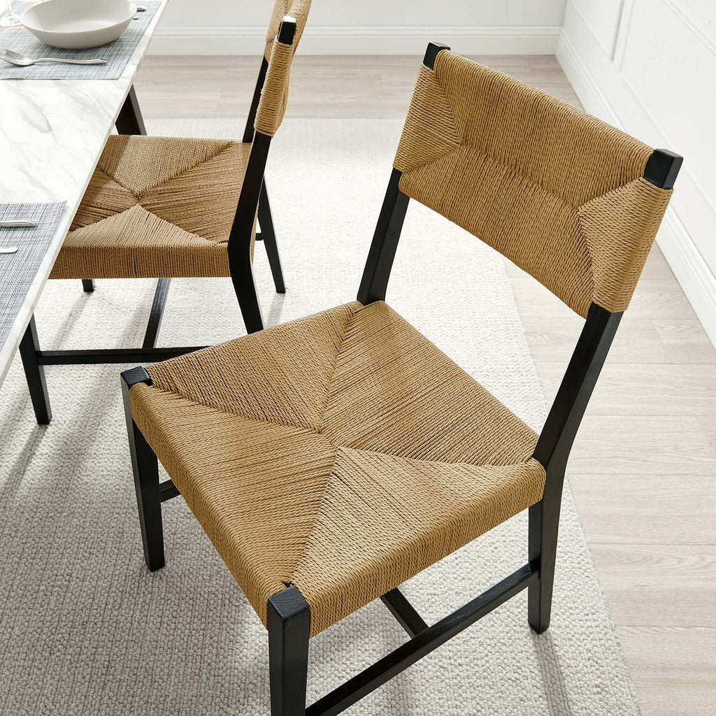 Bodie Wood Dining Chair - Black Natural