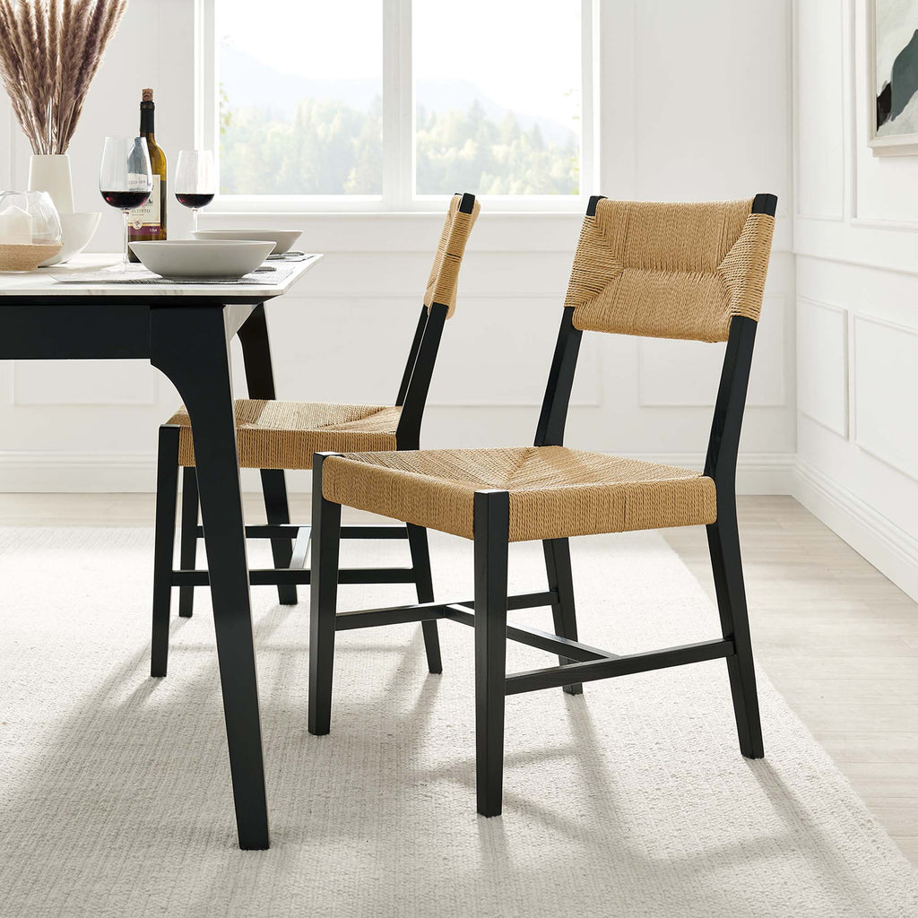 Bodie Wood Dining Chair - Black Natural