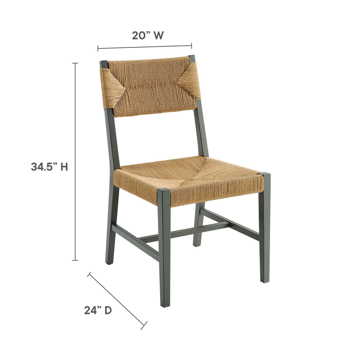 Bodie Wood Dining Chair - Light Gray Natural