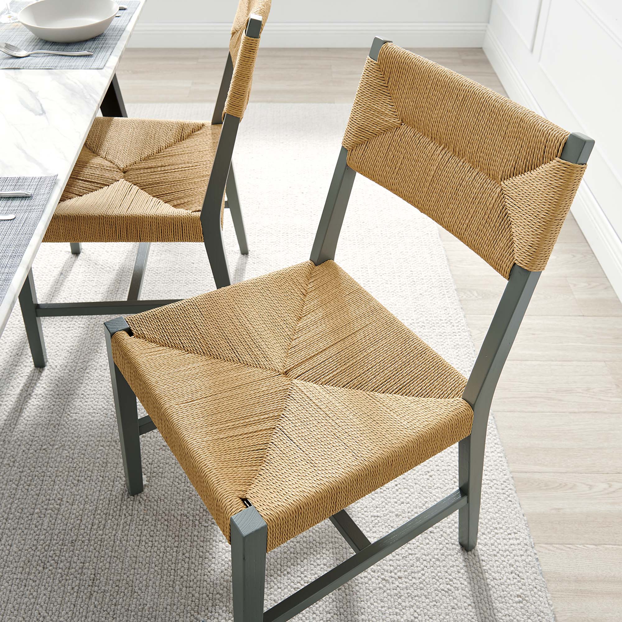Bodie Wood Dining Chair - Light Gray Natural