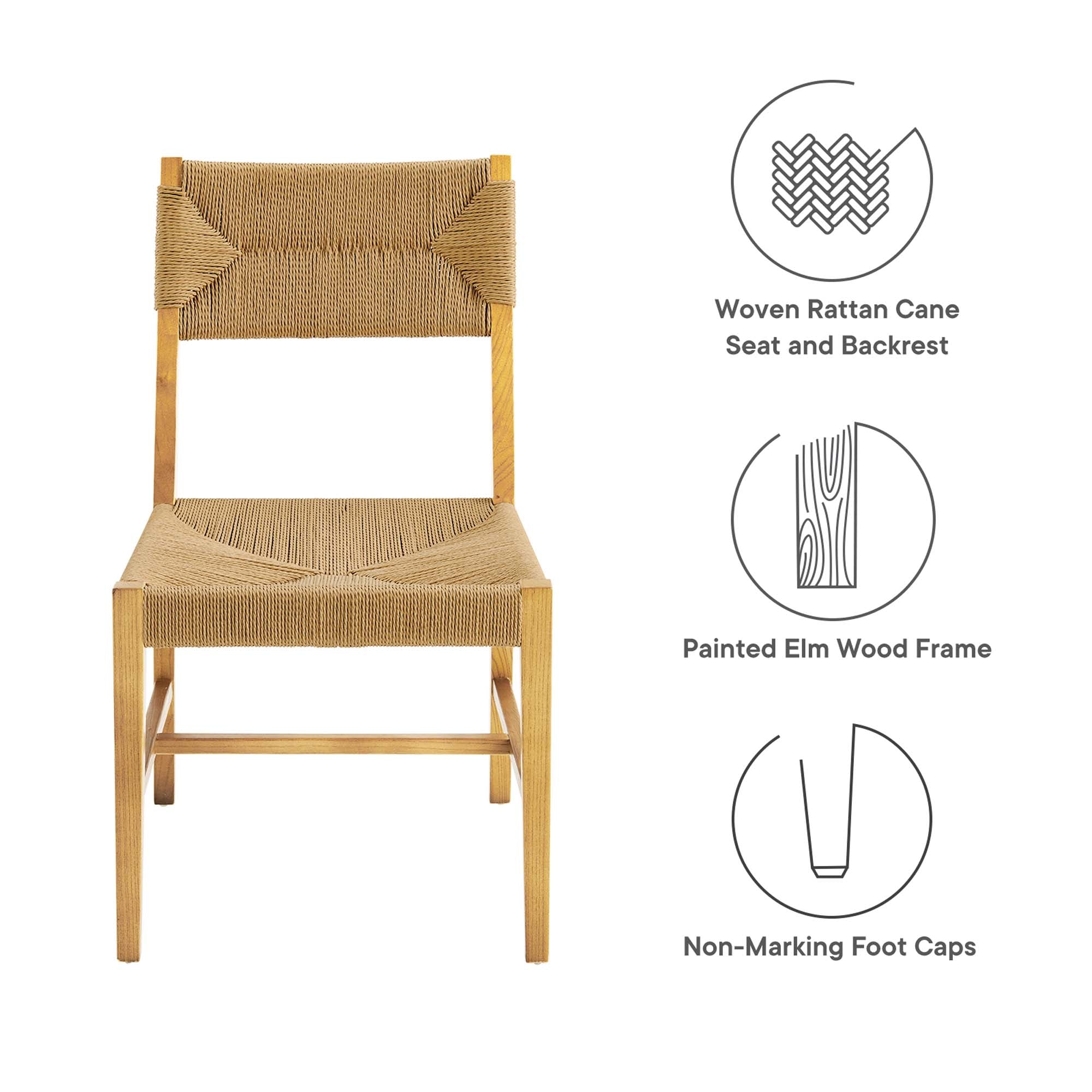 Bodie Wood Dining Chair - Natural Natural