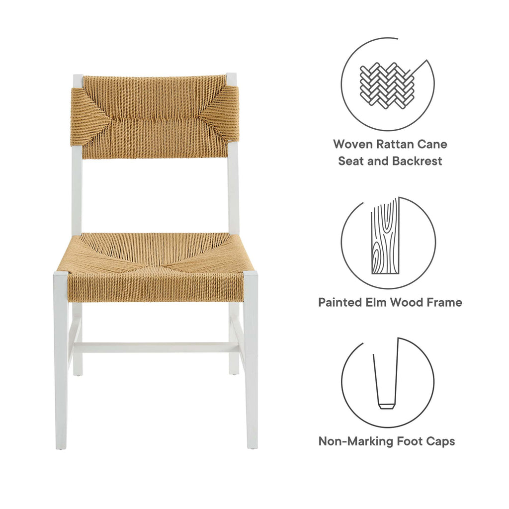 Bodie Wood Dining Chair - White Natural