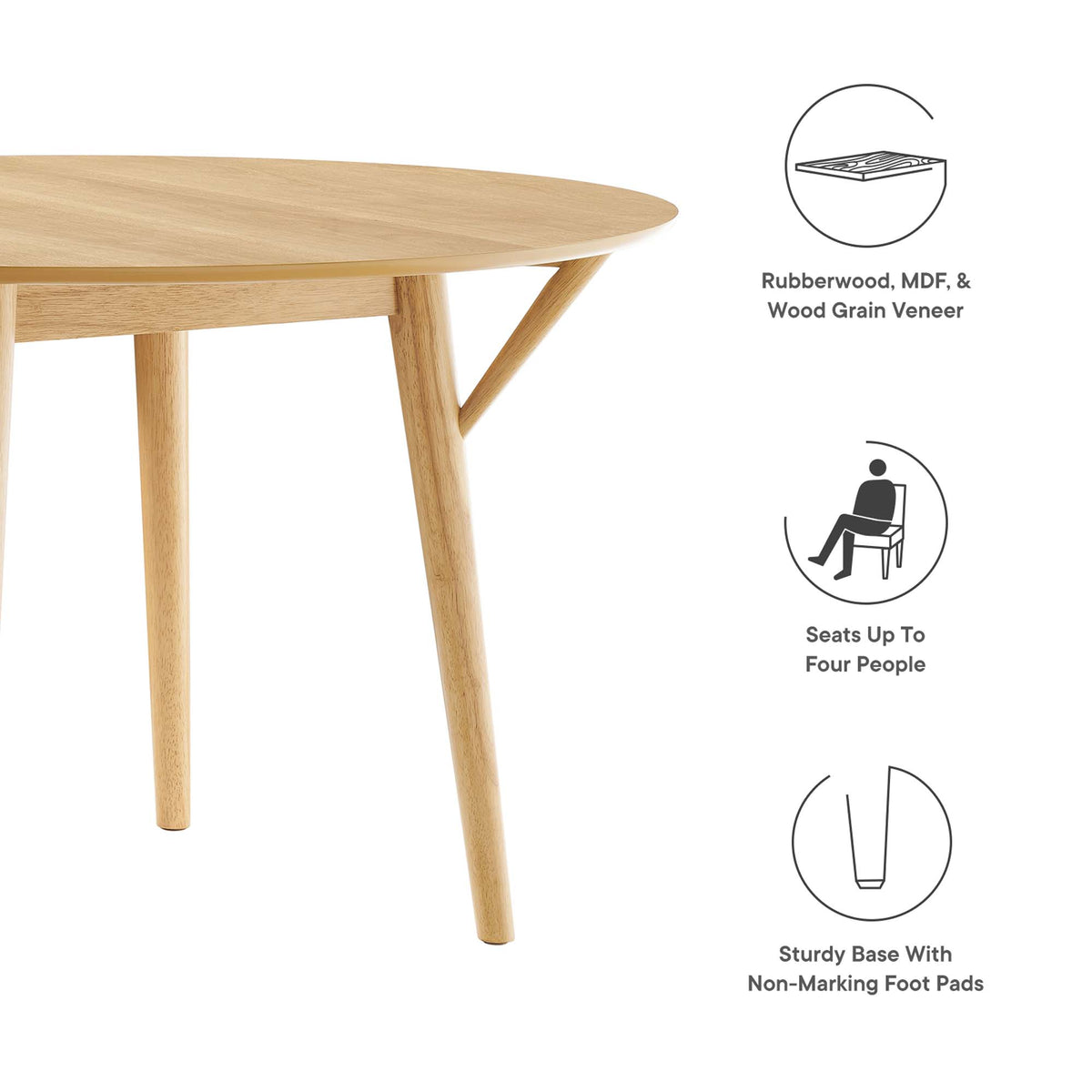 Gallant 47" Round Dining Table - Oak Oak