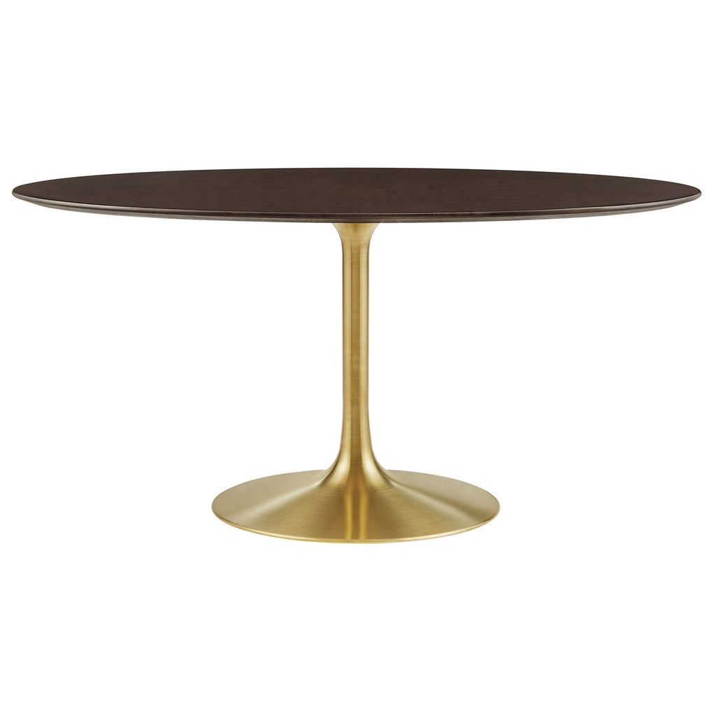 Lippa 60" Oval Wood Dining Table - Gold Cherry Walnut