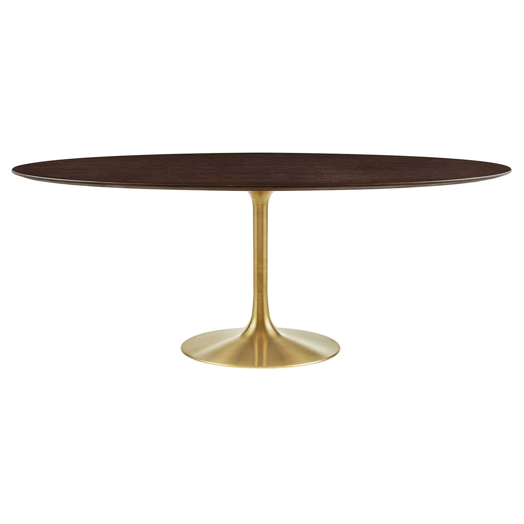 Lippa 78" Oval Wood Dining Table - Gold Cherry Walnut