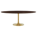 Lippa 78" Oval Wood Dining Table - Gold Cherry Walnut