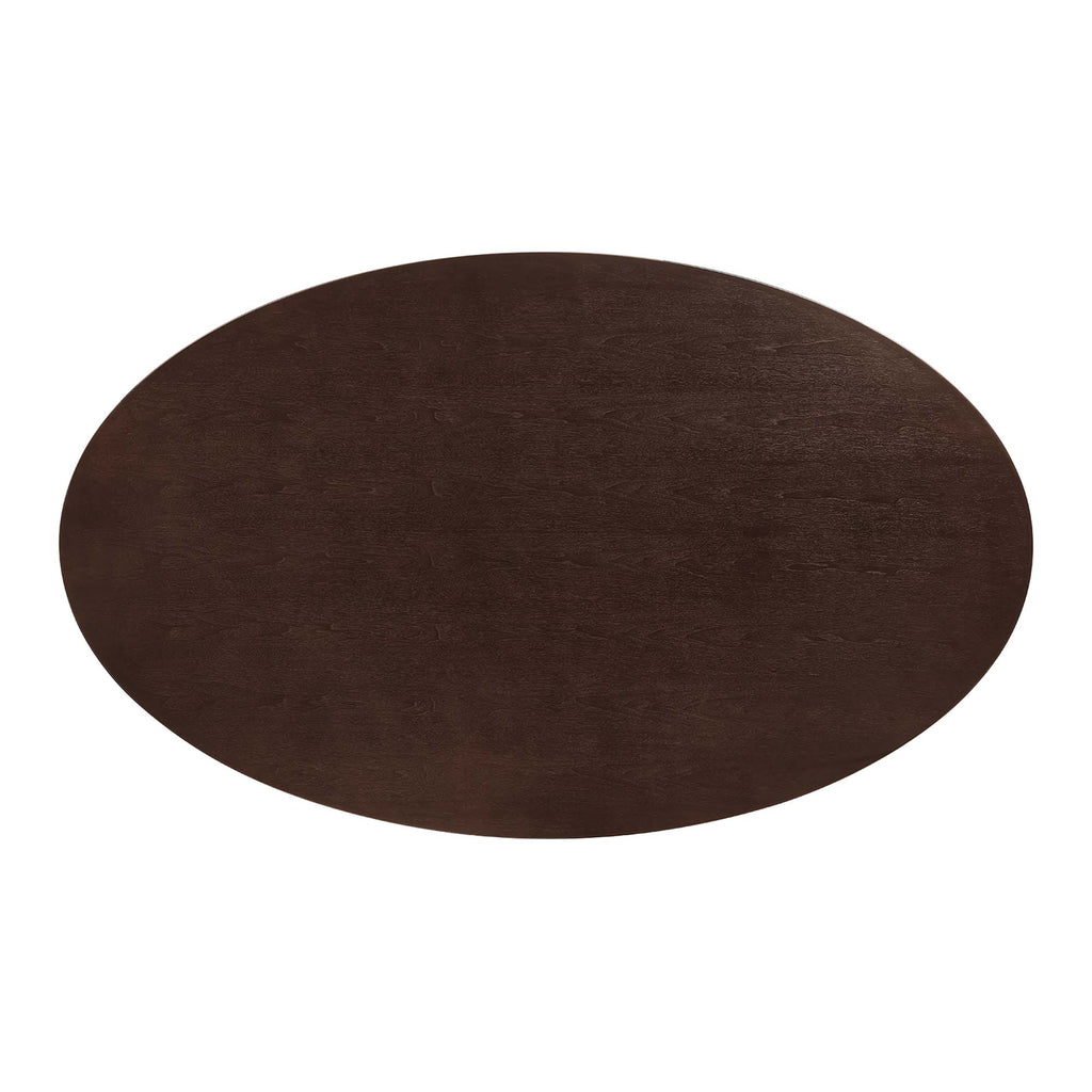 Lippa 78" Oval Wood Dining Table - Gold Cherry Walnut
