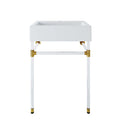 Redeem 24" Acrylic Wall-Mount Bathroom Vanity - Clear White