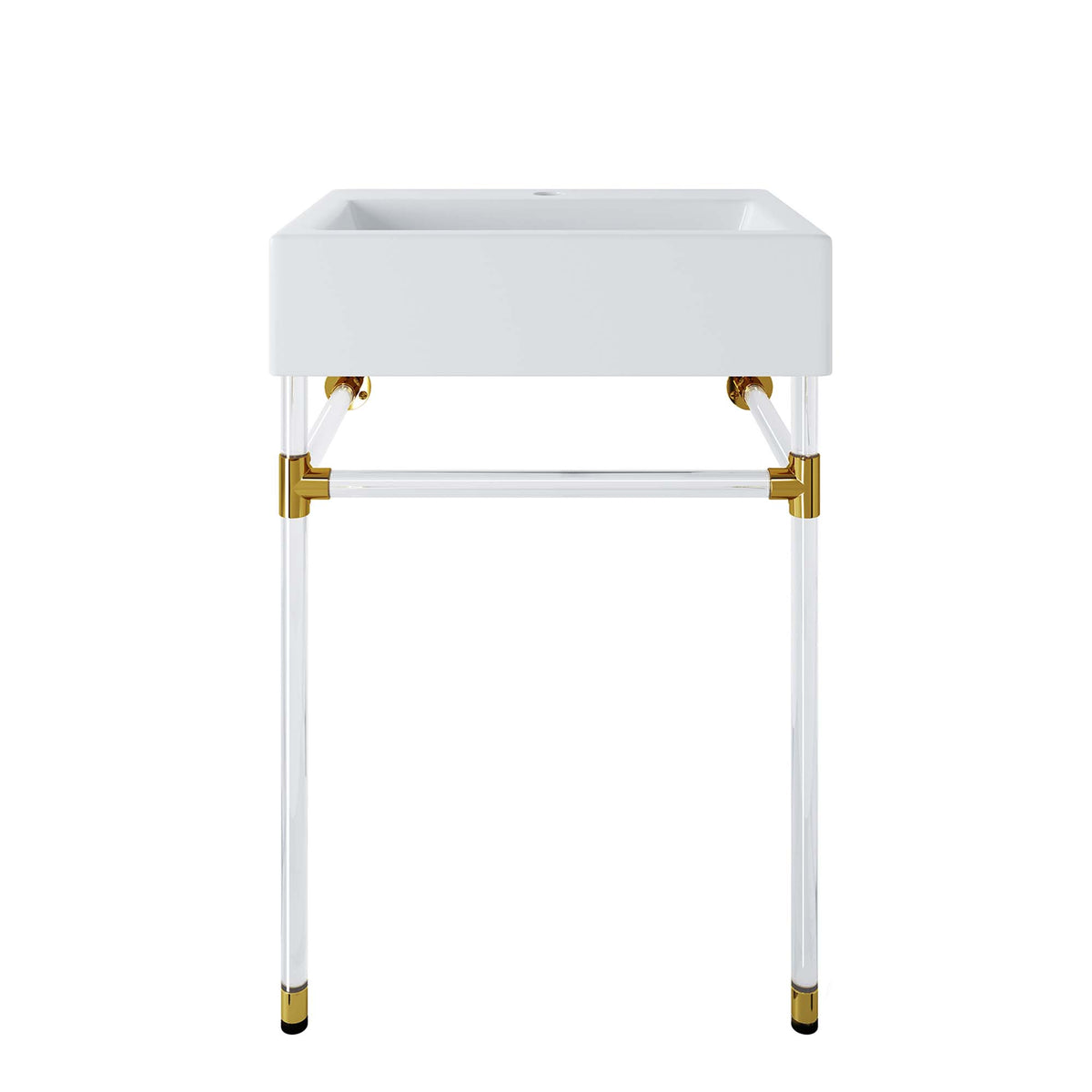 Redeem 24" Acrylic Wall-Mount Bathroom Vanity - Clear White