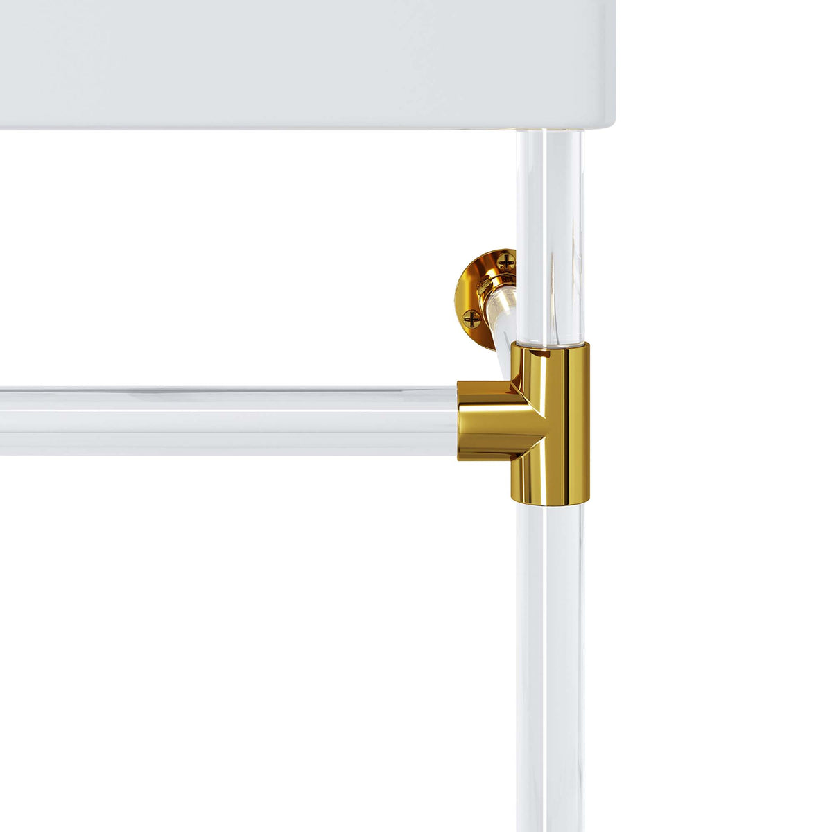 Redeem 24" Acrylic Wall-Mount Bathroom Vanity - Clear White
