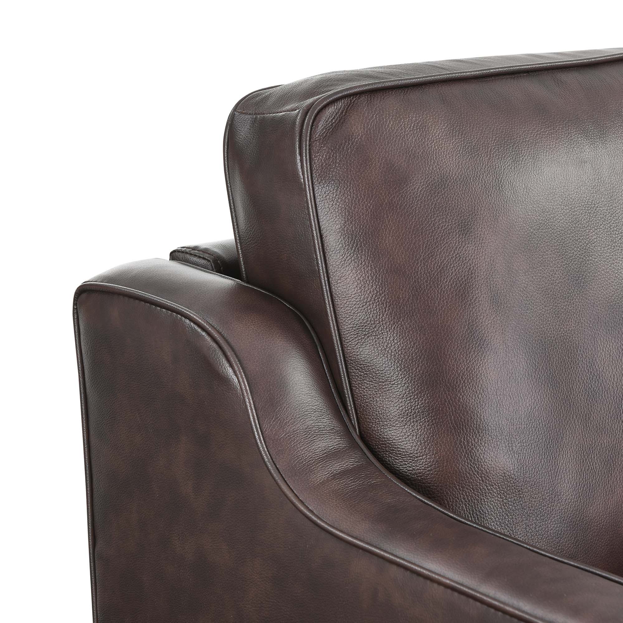 Impart Genuine Leather Sofa - Brown