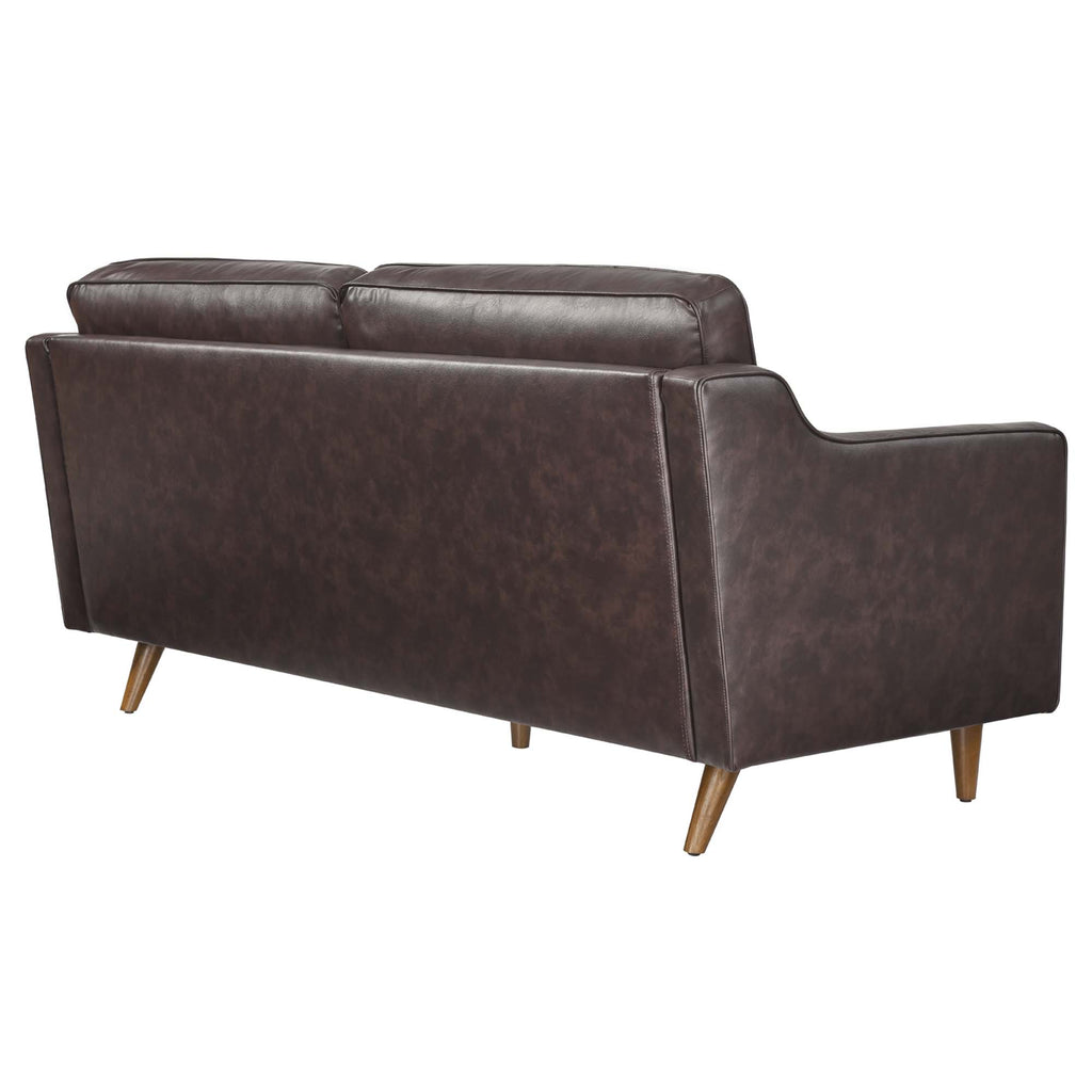 Impart Genuine Leather Sofa - Brown