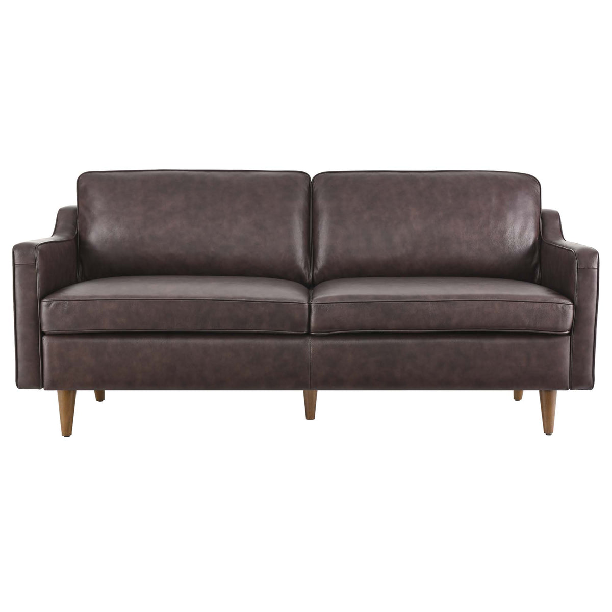 Impart Genuine Leather Sofa - Brown
