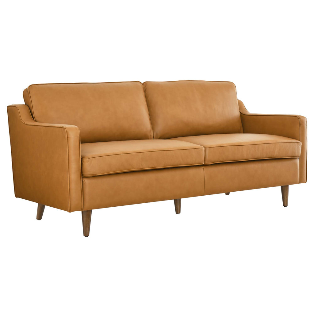 Impart Genuine Leather Sofa - Tan