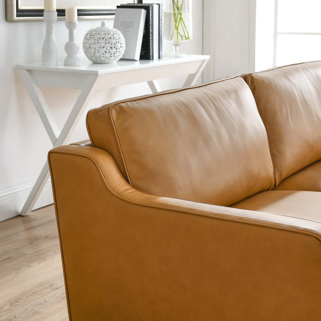 Impart Genuine Leather Sofa - Tan