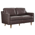 Impart Genuine Leather Loveseat - Brown
