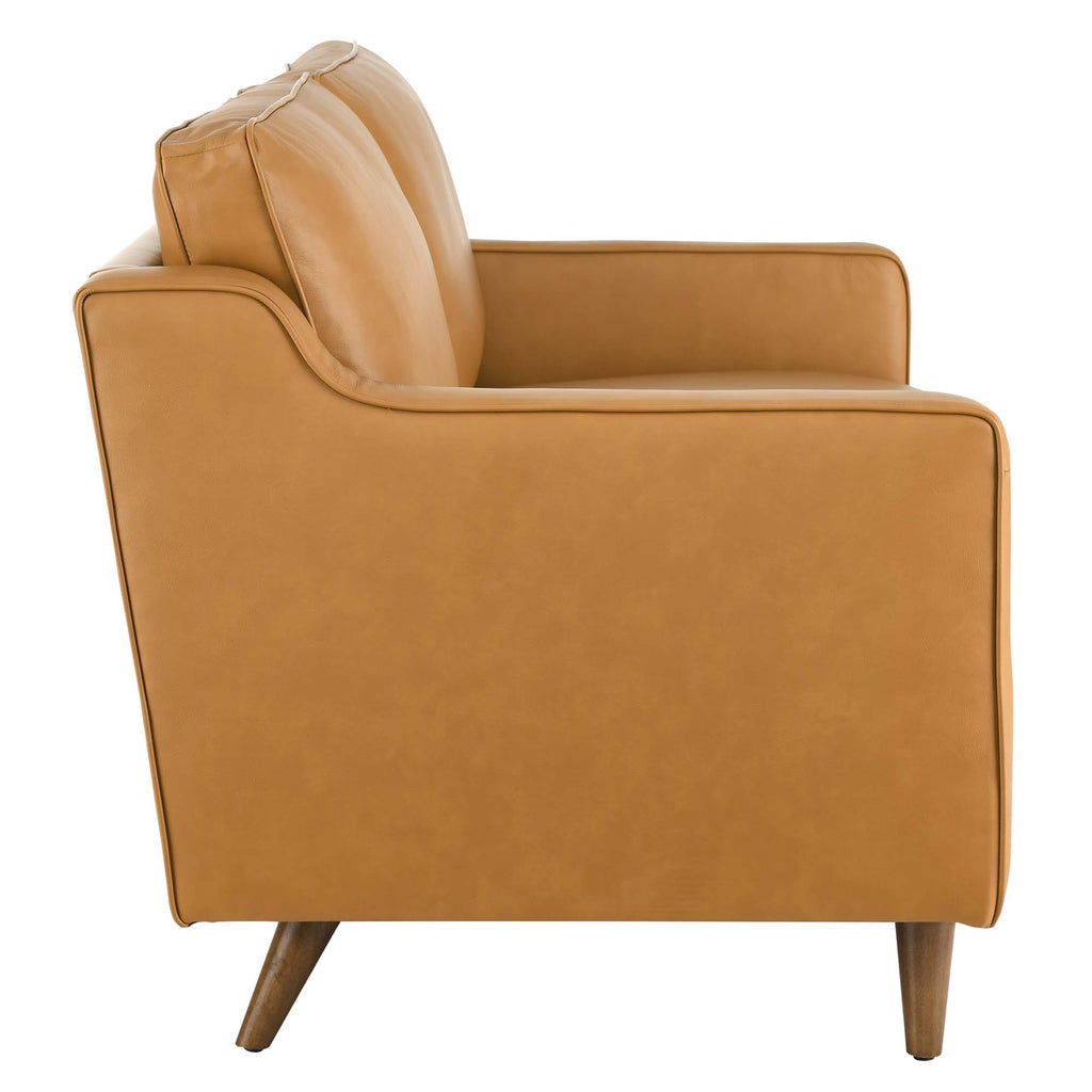 Impart Genuine Leather Loveseat - Tan