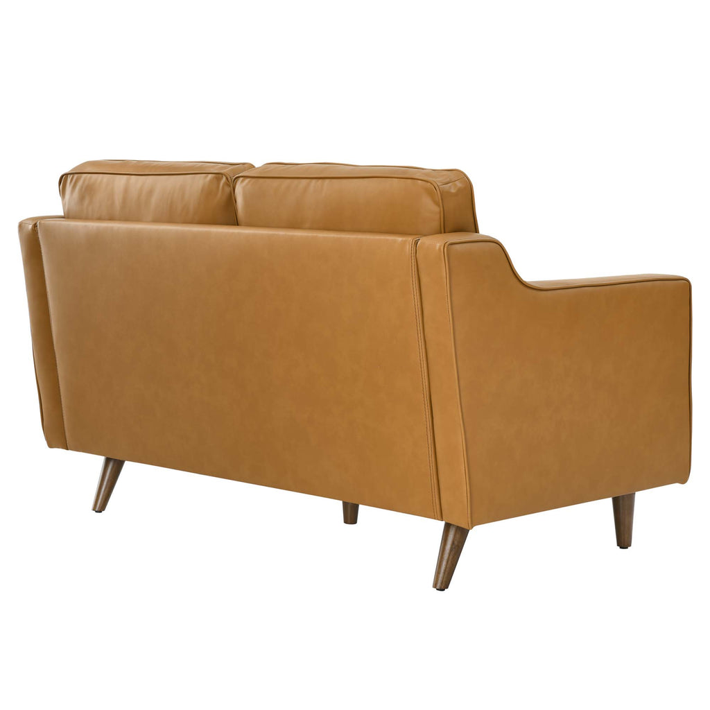 Impart Genuine Leather Loveseat - Tan